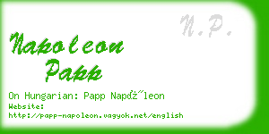 napoleon papp business card
